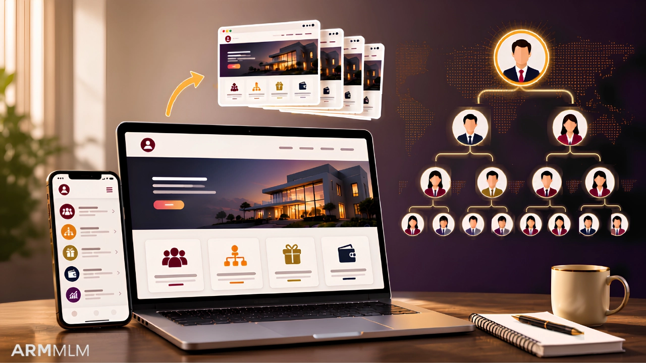 replicated website in mlm software